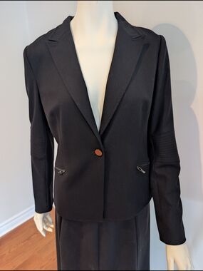 Tory Burch Wool Black Women’s Single-Button Blazer Jacket
